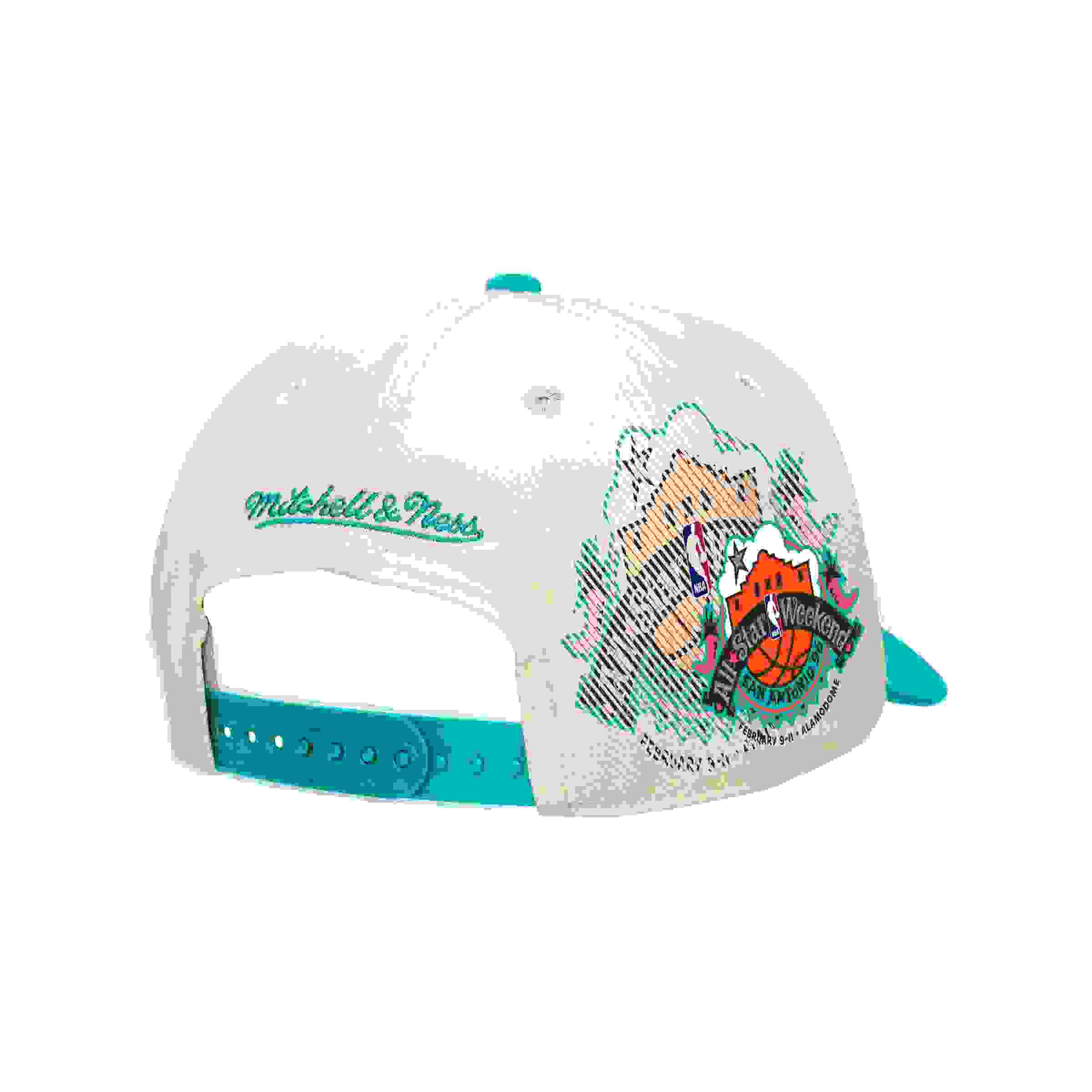 Mitchell & Ness '96 Allstar Weekend Cream/Teal Snapback Hat